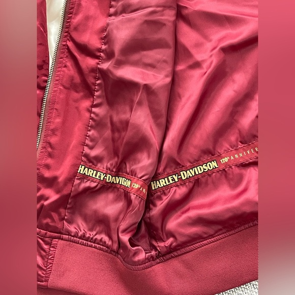 120th Anniversary Harley-Davidson 1903-2023 Women’s Red and White Jacket- NWT - Picture 13 of 16